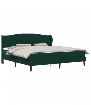 vidaXL Bed Frame with Mattress Black 180 x 200 cm Velvet