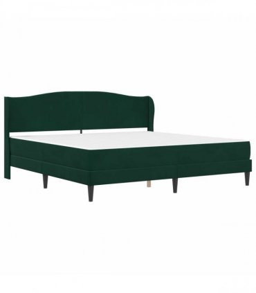 vidaXL Bed Frame with Mattress Black 180 x 200 cm Velvet