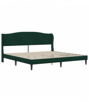 vidaXL Bed Frame with Mattress Black 180 x 200 cm Velvet