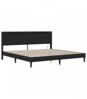 vidaXL Bed Frame with Mattress Black 180 x 200 cm Faux Leather