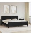 vidaXL Bed Frame with Mattress Black 180 x 200 cm Faux Leather