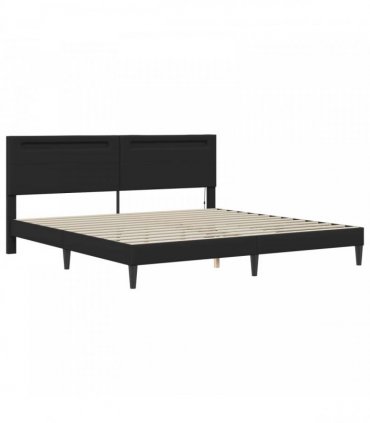 vidaXL Bed Frame with Mattress Black 180 x 200 cm Faux Leather
