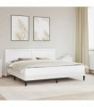 vidaXL Bed Frame with Mattress White 180 x 200 cm Faux Leather