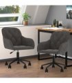 vidaXL Dining Chair 2 pcs Velvet 55 x 59.5 x 77 cm Dark Grey