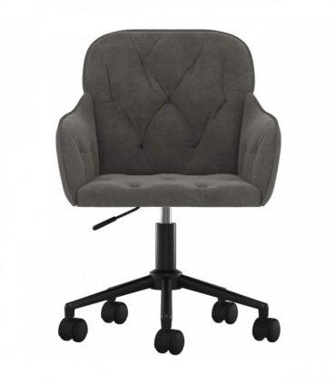vidaXL Dining Chair 2 pcs Velvet 55 x 59.5 x 77 cm Dark Grey