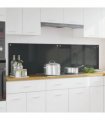 vidaXL Kitchen Backsplash 2 pcs Dark Grey 90 x 50 cm Tempered Glass