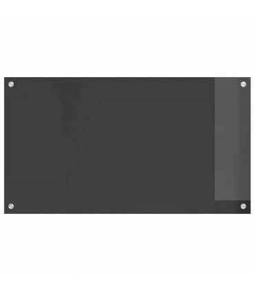 vidaXL Kitchen Backsplash 2 pcs Dark Grey 90 x 50 cm Tempered Glass