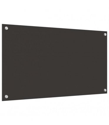 vidaXL Kitchen Backsplash 2 pcs Dark Grey 90 x 50 cm Tempered Glass