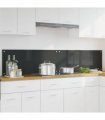 vidaXL Kitchen Backsplash 2 pcs Dark Grey 100 x 40 cm Tempered Glass