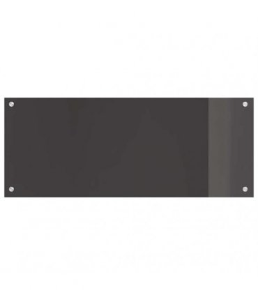 vidaXL Kitchen Backsplash 2 pcs Dark Grey 100 x 40 cm Tempered Glass