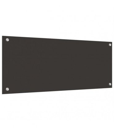 vidaXL Kitchen Backsplash 2 pcs Dark Grey 100 x 40 cm Tempered Glass