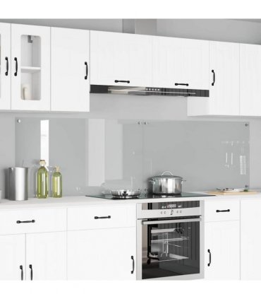 vidaXL Kitchen Backsplash 2 pcs Transparent 110 x 60 cm Tempered Glass