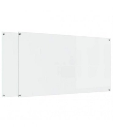 vidaXL Kitchen Backsplash 2 pcs Transparent 110 x 60 cm Tempered Glass
