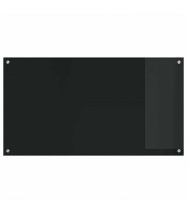 vidaXL Kitchen Backsplash 2 pcs Black 110 x 60 cm Tempered Glass