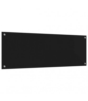 vidaXL Kitchen Backsplash 2 pcs Black 120 x 40 cm Tempered Glass