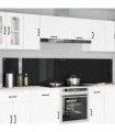 vidaXL Kitchen Backsplash 2 pcs Black 120 x 50 cm Tempered Glass