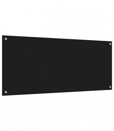 vidaXL Kitchen Backsplash 2 pcs Black 120 x 50 cm Tempered Glass