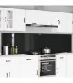 vidaXL Kitchen Backsplash 2 pcs Black 120 x 60 cm Tempered Glass