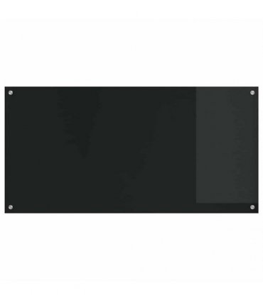 vidaXL Kitchen Backsplash 2 pcs Black 120 x 60 cm Tempered Glass
