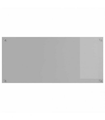 vidaXL Kitchen Backsplash 2 pcs Light Grey 110 x 50 cm Tempered Glass