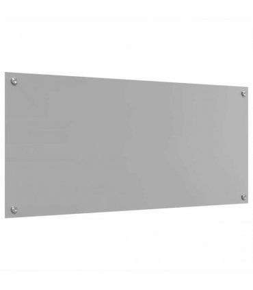 vidaXL Kitchen Backsplash 2 pcs Light Grey 110 x 50 cm Tempered Glass