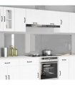 vidaXL Kitchen Backsplash 2 pcs Light Grey 110 x 60 cm Tempered Glass