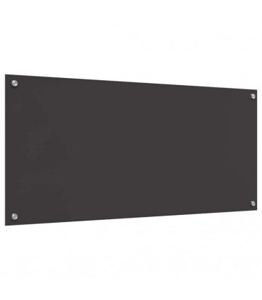 vidaXL Kitchen Backsplash 2 pcs Dark Grey 110 x 50 cm Tempered Glass