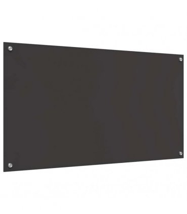 vidaXL Kitchen Backsplash 2 pcs Dark Grey 110 x 60 cm Tempered Glass