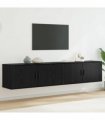 vidaXL Wall-mounted TV Cabinet Set 2 pcs 100 x 34.5 x 40 cm Black Oak