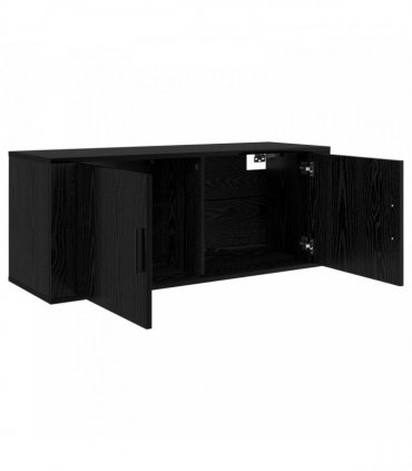 vidaXL Wall-mounted TV Cabinet Set 2 pcs 100 x 34.5 x 40 cm Black Oak