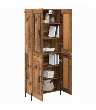 vidaXL Highboard 2 pcs Old Wood 69.5 x 34 x 180 cm Engineered Wood