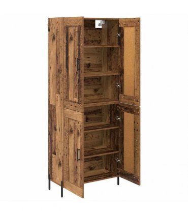 vidaXL Highboard 2 pcs Old Wood 69.5 x 34 x 180 cm Engineered Wood