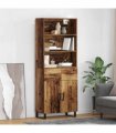 vidaXL Highboard 2 pcs Old Wood 69.5 x 34 x 180 cm