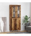 vidaXL Highboard 2 pcs Old Wood 69.5 x 34 x 180 cm Engineered Wood