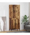 vidaXL Highboard Old Wood 69.5 x 34 x 180 cm Engineered Wood