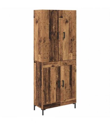 vidaXL Highboard Old Wood 69.5 x 34 x 180 cm Engineered Wood