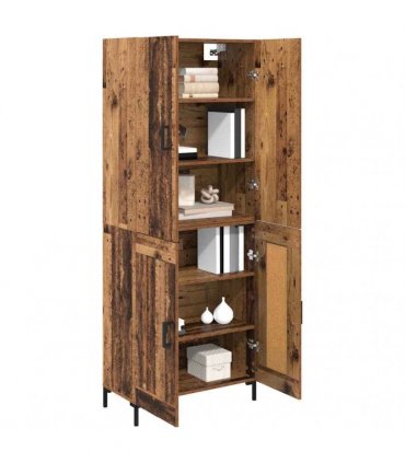 vidaXL Highboard Old Wood 69.5 x 34 x 180 cm Engineered Wood