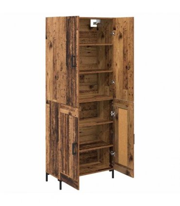 vidaXL Highboard Old Wood 69.5 x 34 x 180 cm Engineered Wood