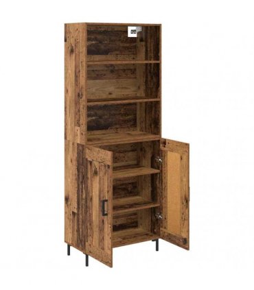 vidaXL Highboard Old Wood 69.5 x 34 x 180 cm Engineered Wood