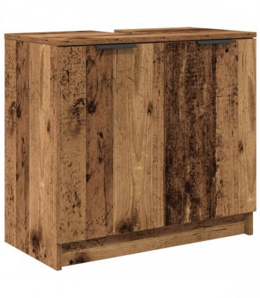 vidaXL Bathroom Furniture Set 3 pcs Old Wood Engineered Wood