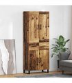vidaXL Highboard 2 pcs Old Wood 69.5 x 34 x 180 cm