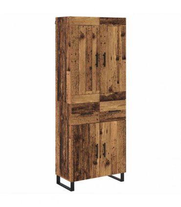 vidaXL Highboard 2 pcs Old Wood 69.5 x 34 x 180 cm