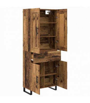 vidaXL Highboard 2 pcs Old Wood 69.5 x 34 x 180 cm