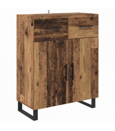 vidaXL Highboard 2 pcs Old Wood 69.5 x 34 x 180 cm