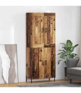 vidaXL Highboard 2 pcs Old Wood 69.5 x 34 x 180 cm Engineered Wood