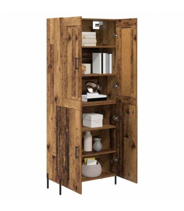 vidaXL Highboard 2 pcs Old Wood 69.5 x 34 x 180 cm Engineered Wood