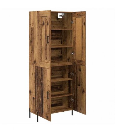 vidaXL Highboard 2 pcs Old Wood 69.5 x 34 x 180 cm Engineered Wood