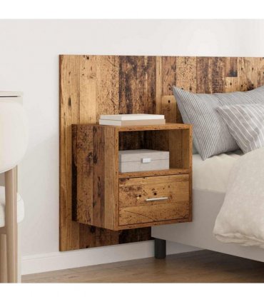 vidaXL Headboard With Cabinet 3 pcs Old Wood Engineered Wood