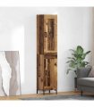 vidaXL Highboard Old Wood 34.5 x 34 x 180 cm Engineered Wood