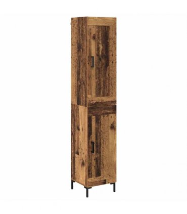 vidaXL Highboard Old Wood 34.5 x 34 x 180 cm Engineered Wood